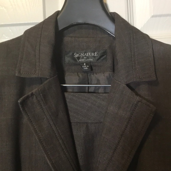 Signature by Larry Levine brown pant suit - Picture 2 of 3